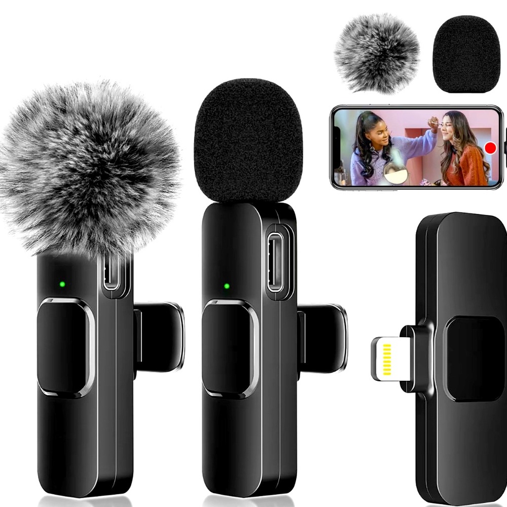 2pc Wireless Microphone for IPhone & IPad - Semi used